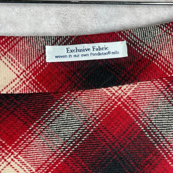 Pendleton Skirt Womens 14 Red Black Tartan Plaid Wool A-Line Career Scottish - Picture 5 of 13